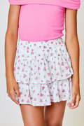 Cherry Pink Floral Skort by Design History