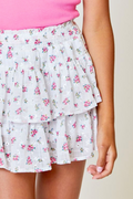 Cherry Pink Floral Skort by Design History