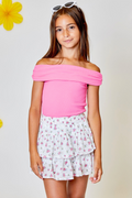 Cherry Pink Floral Skort by Design History