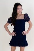 Tween Laila Dress in Evening Blue by Katie J NYC