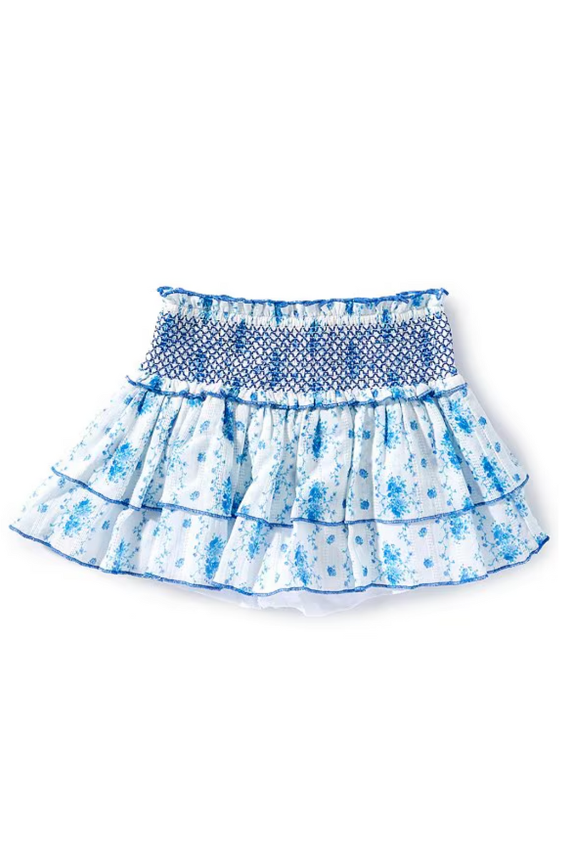 Junior Dominique Skort in Santorini Stripe Floral by Katie J NYC