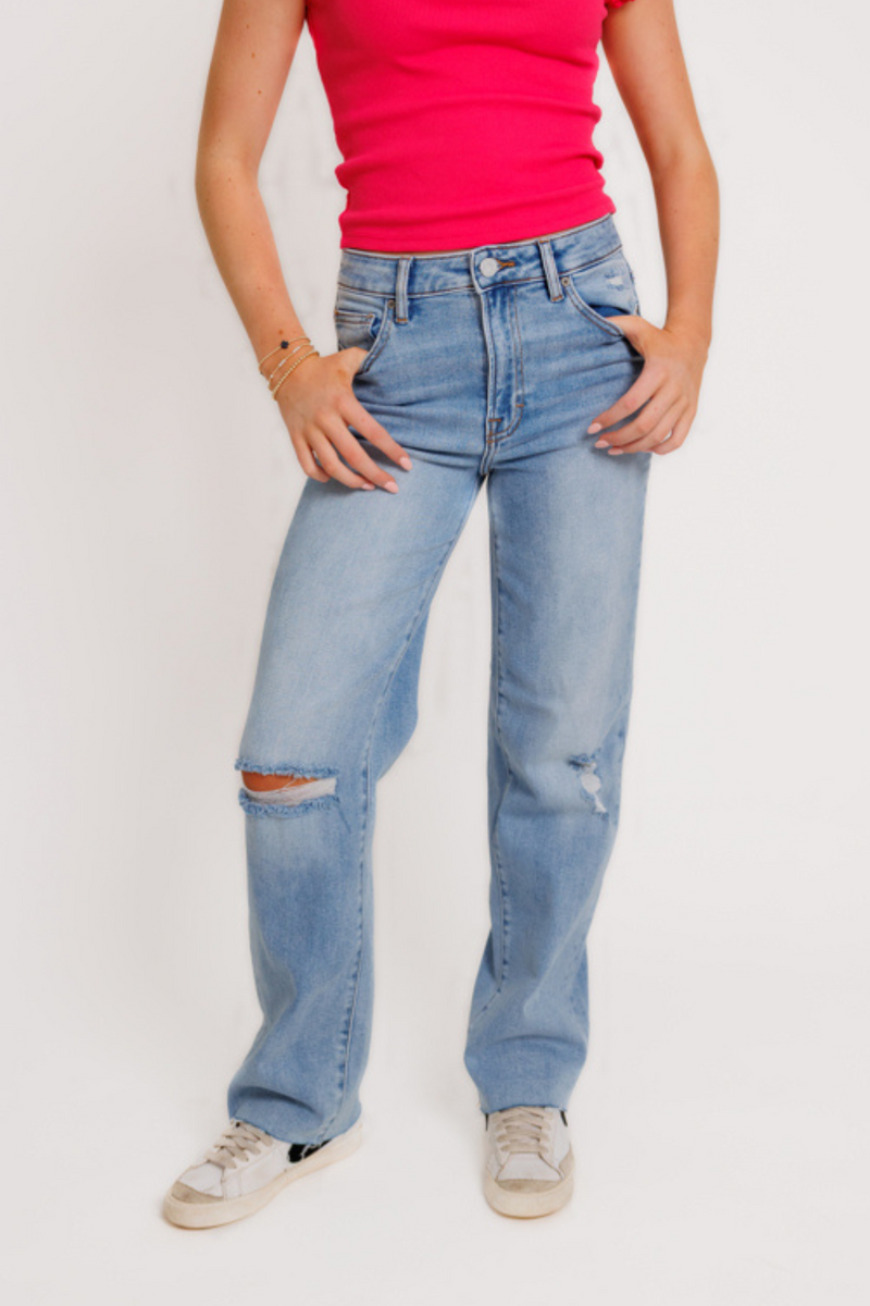 HIDDEN Ella High-Rise Straight Leg Jean