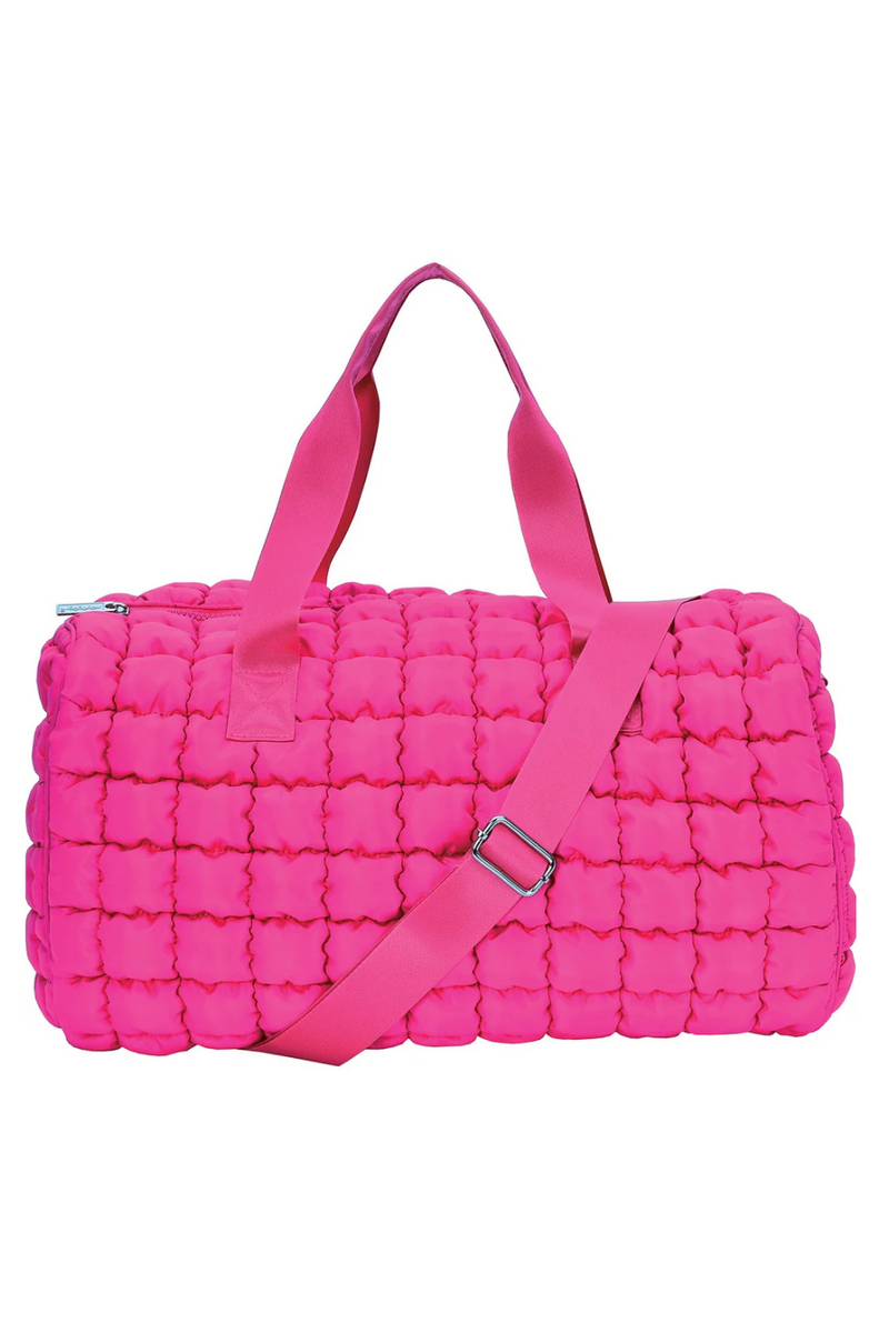 Pretty Pink Puffy Duffel Bag