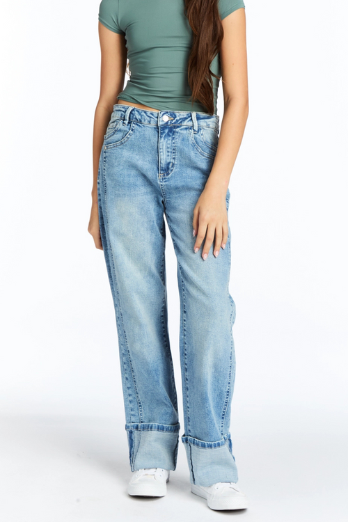 Tractr Girls Cuffed Jeans