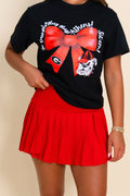Georgia Bulldogs Coquette Bow Graphic Tee