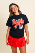 Georgia Bulldogs Coquette Bow Graphic Tee