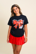 Georgia Bulldogs Coquette Bow Graphic Tee