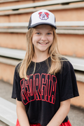 Rhinestone  Bulldog Youth Trucker Hat