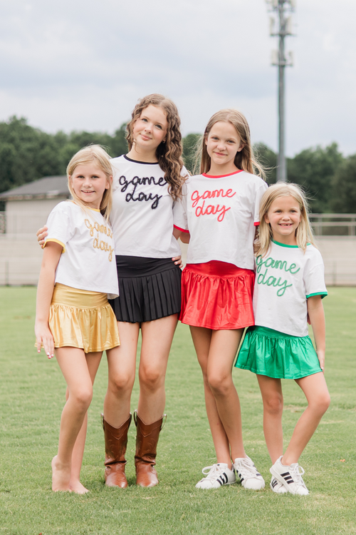 Girls Tinsel Gameday Boxy Top
