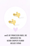 Support Texas Screwback Stud Earrings