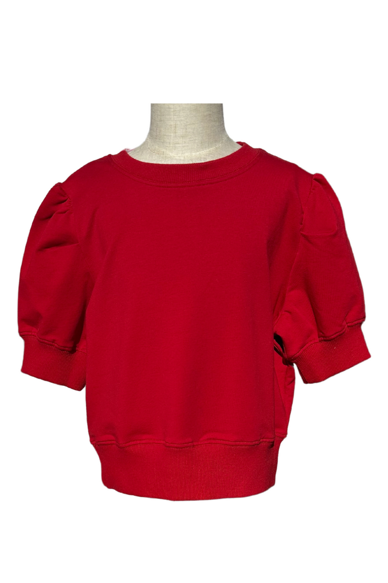 Riley Short Sleeve Puff Sweatshirt by PLEAT