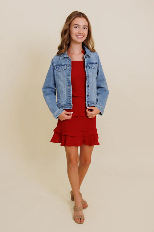 The Meghan Dress in Red by Miss Behave