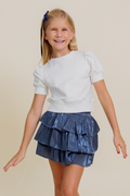 Riley Short Sleeve Puff Sweatshirt by PLEAT