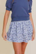 Scottie Skirt in Forget Me Not Floral by PLEAT