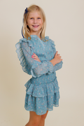 Campbell Dress in Whimsey Teal by PLEAT