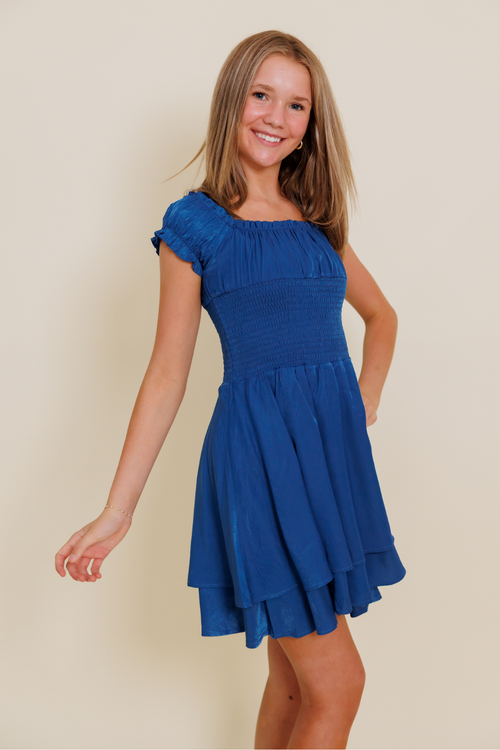 The Sage Dress in Blue by Miss Behave