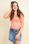 Emma Square Neck Knit Tee