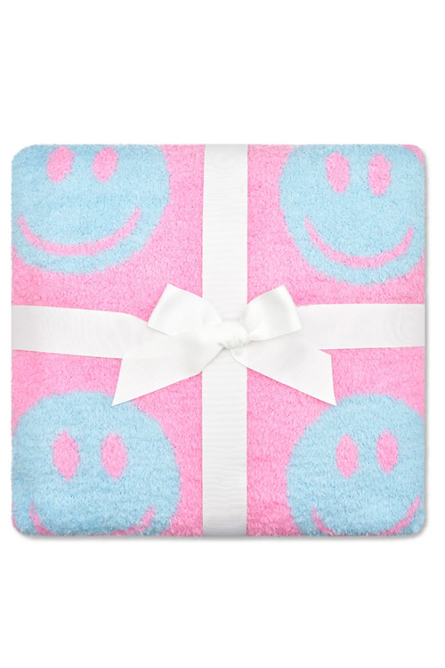 Made You Smile Cozy Knit Blanket