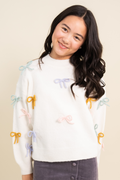 Lily Pastel 3D Bow Sweater By Love Daisy