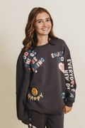 Good Vibes Patched Crewneck By Vintage Havana