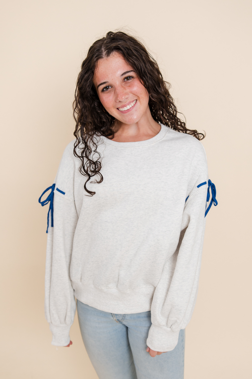 Laney Oversized Tie-Detail Sweatshirt