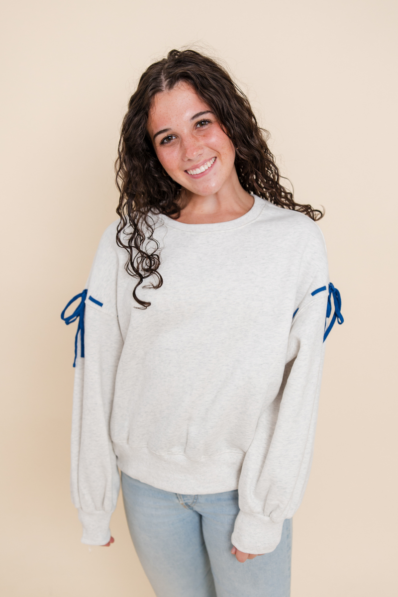 Laney Oversized Tie-Detail Sweatshirt