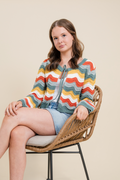 Teresa Tie Front Multi-Color Cardigan