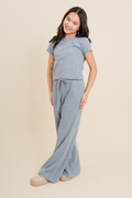 Stripe Flare Cotton Lounge Pant