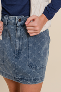Bow Pattern Mini Skirt