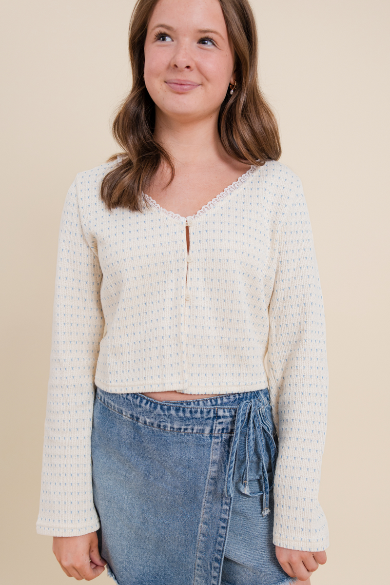 Hayden Pointelle Cardigan