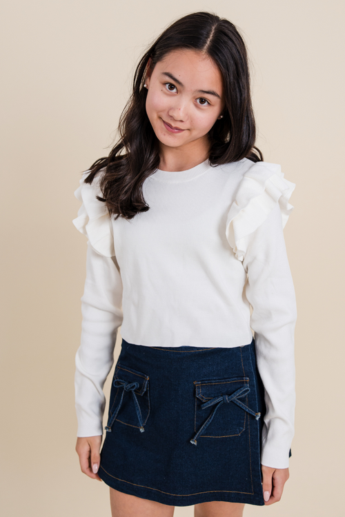Juniors Isla Long Sleeve Top by Katie J