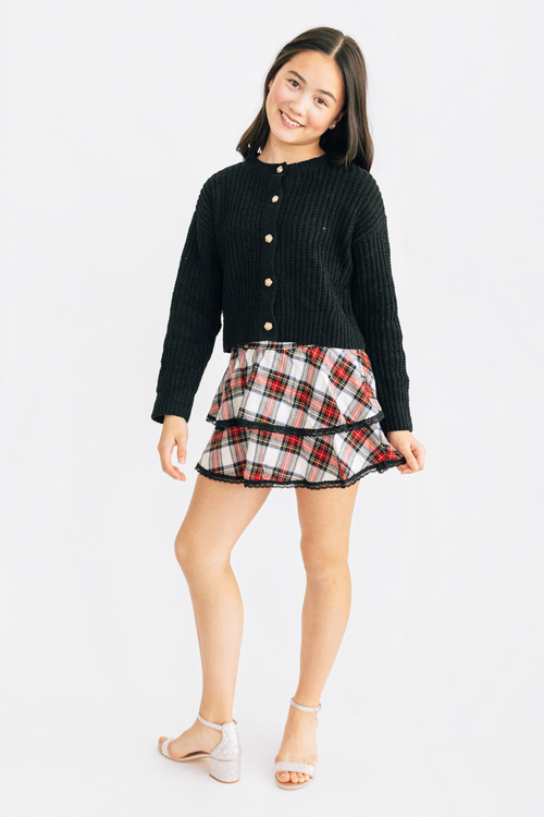 Flowers By Zoe Plaid Skirt