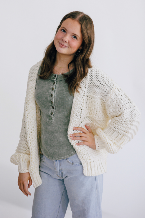 Luna Open Front Chunky Cardigan