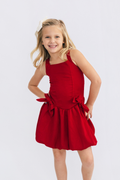 Flowers By Zow Red Satin Bow Dress