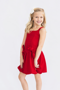 Flowers By Zow Red Satin Bow Dress