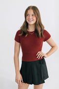 Pleated Wrap Skort