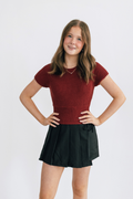 Pleated Wrap Skort