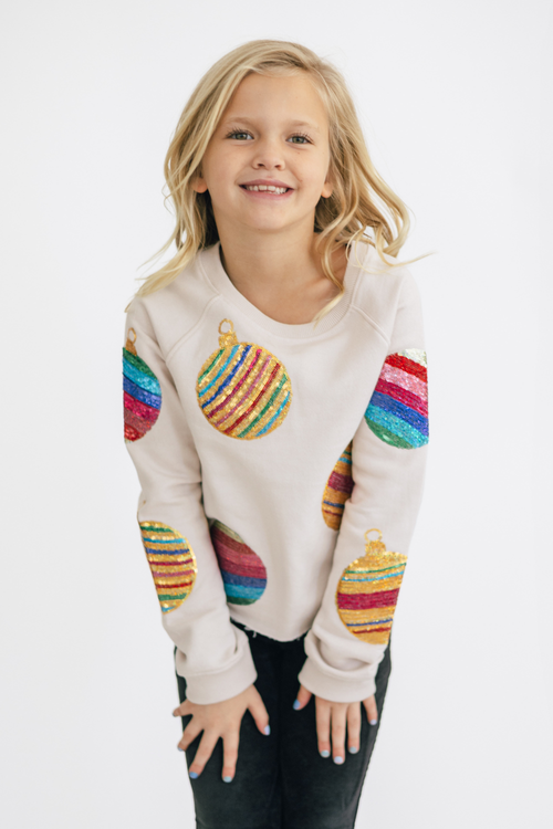 Sequin Ornaments Sweatshirt by Paper Flower