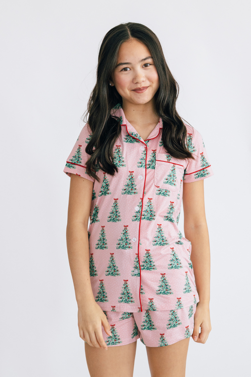 Noelle Bow Short Sleeve PJ Top