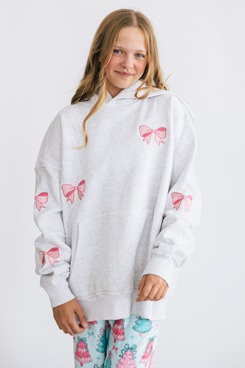 Sunkissed Coconut Embroidered Bow Hoodie