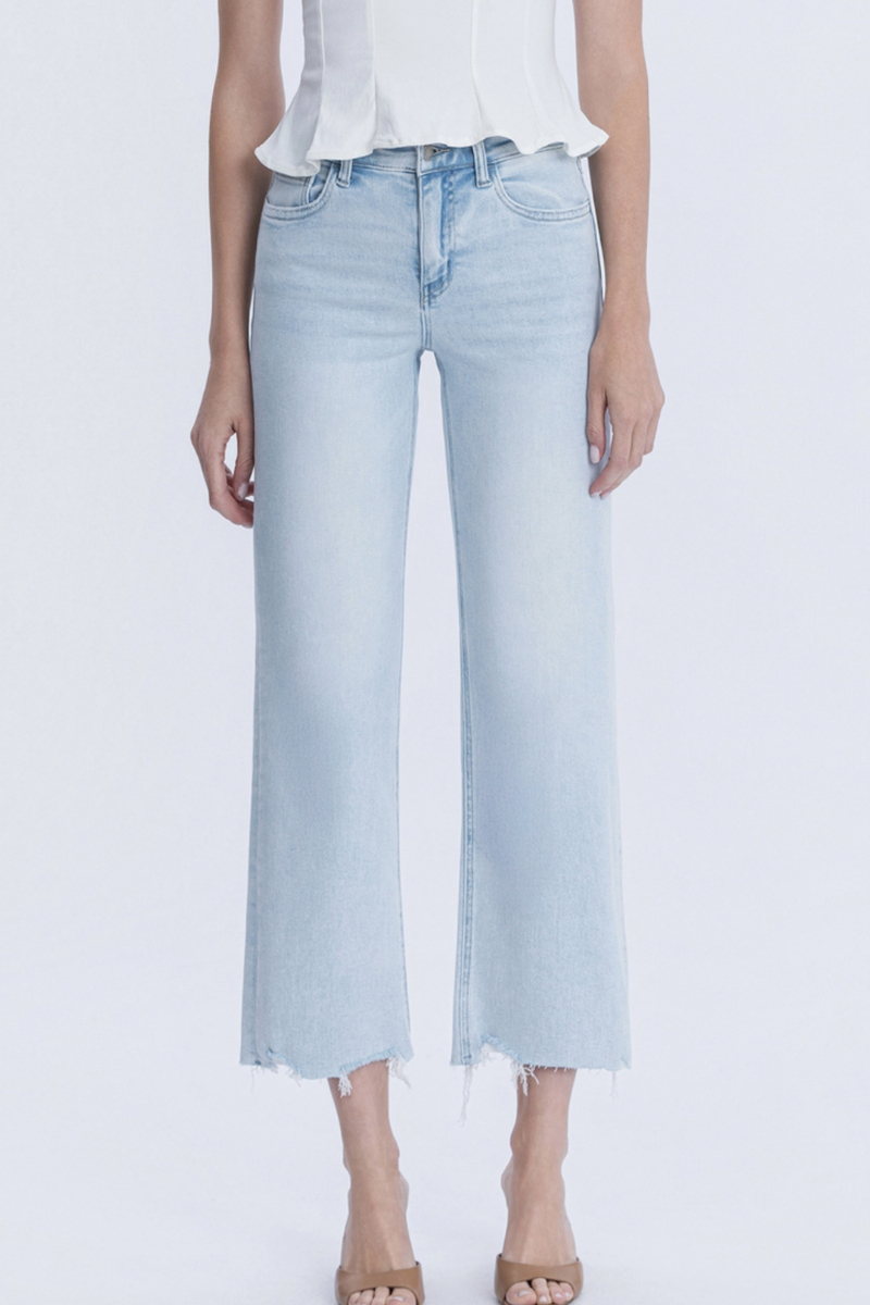 Aileeah High Rise Slim Wide Jeans