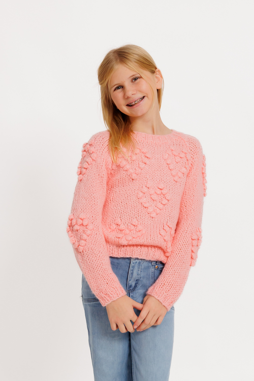 Pom Heart Sweater
