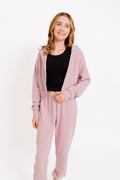 Girls Dylan Zip Up in Dusty Mauve by Katie J