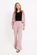 Girls Dylan Wideleg Sweatpants in Dusty Mauve by Katie J