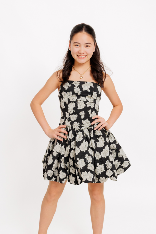 Laney Back Lace Bubble Hem Dress