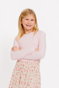 Girls Long Sleeve Livi Tee in Ballet Pink by Katie J NYC