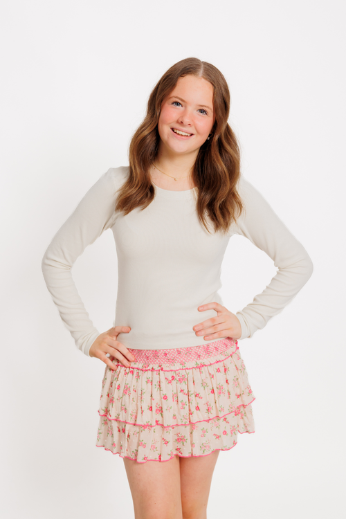 Juniors Livi Tee in Ecru by Katie J