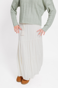 Juniors Esme Maxi Skirt in Vintage White by Katie J NYC