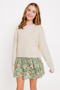 Juniors Bianca Skirt in Sage Baroque Floral by Katie J