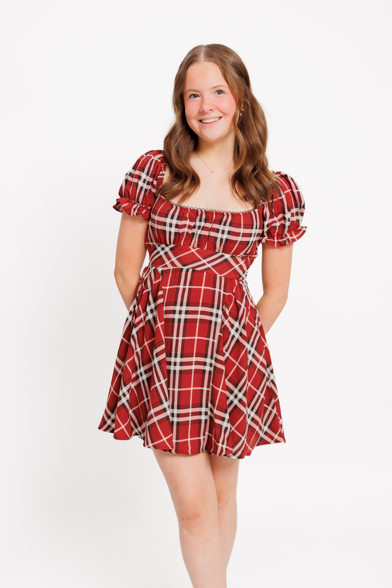 Whitney Plaid Mini Dress
